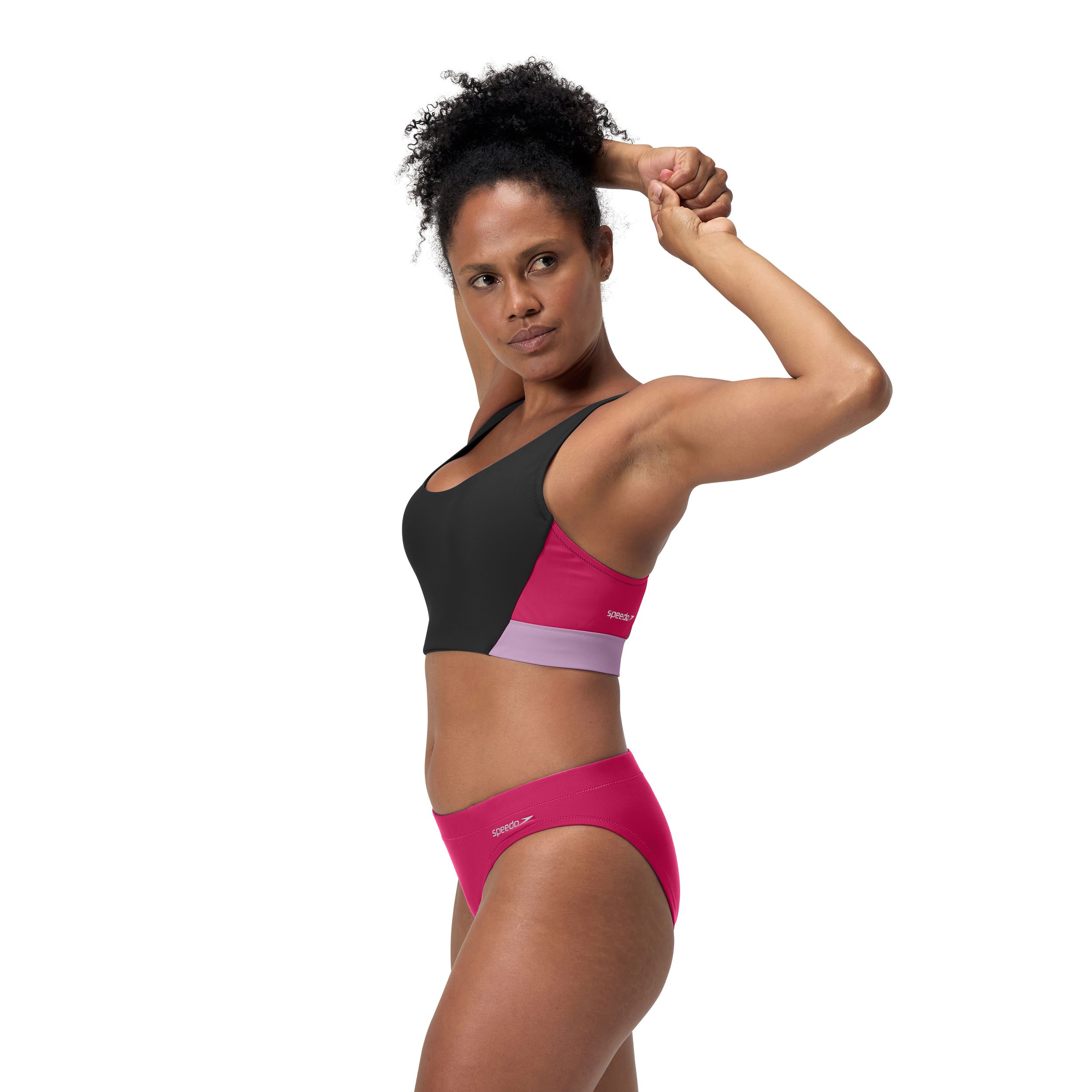 Speedo Women's Colorblock Two Piece Swim Top