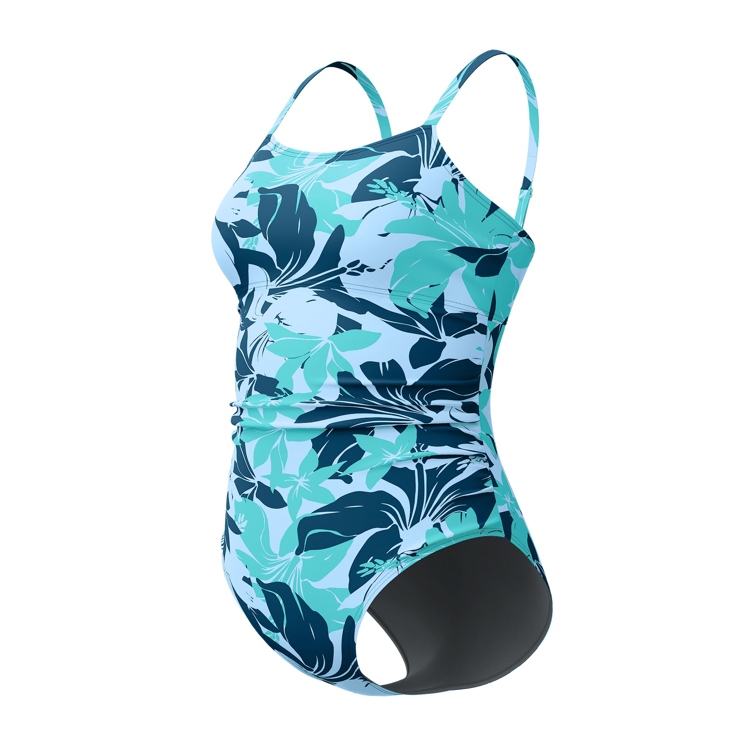 Speedo Women's Printed Shirred Print One Piece Swimsuit