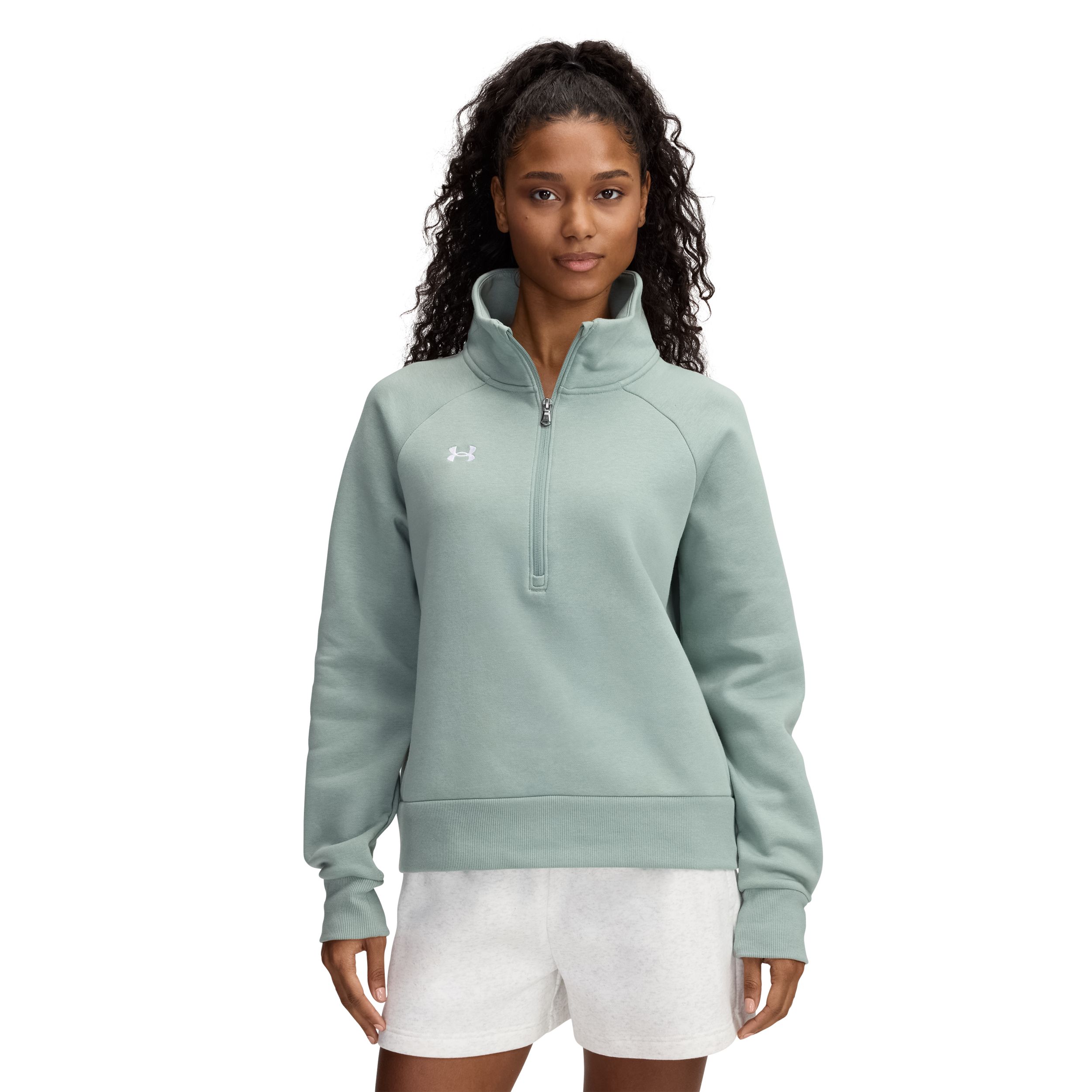 Under Armour Women's Rival 1/2 Zip Long Sleeve Fleece Top