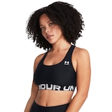 Under Armour Women's UA HeatGear© Mid Branded Sports Bra Front_Angled_Left
