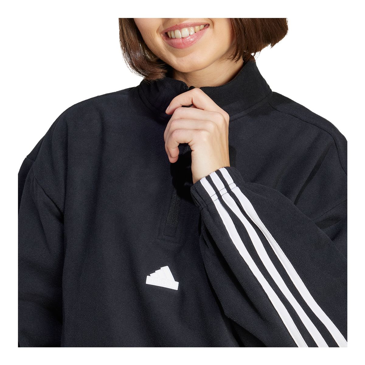 adidas Women's Future Icons Polar 1/4 Zip Fleece Top