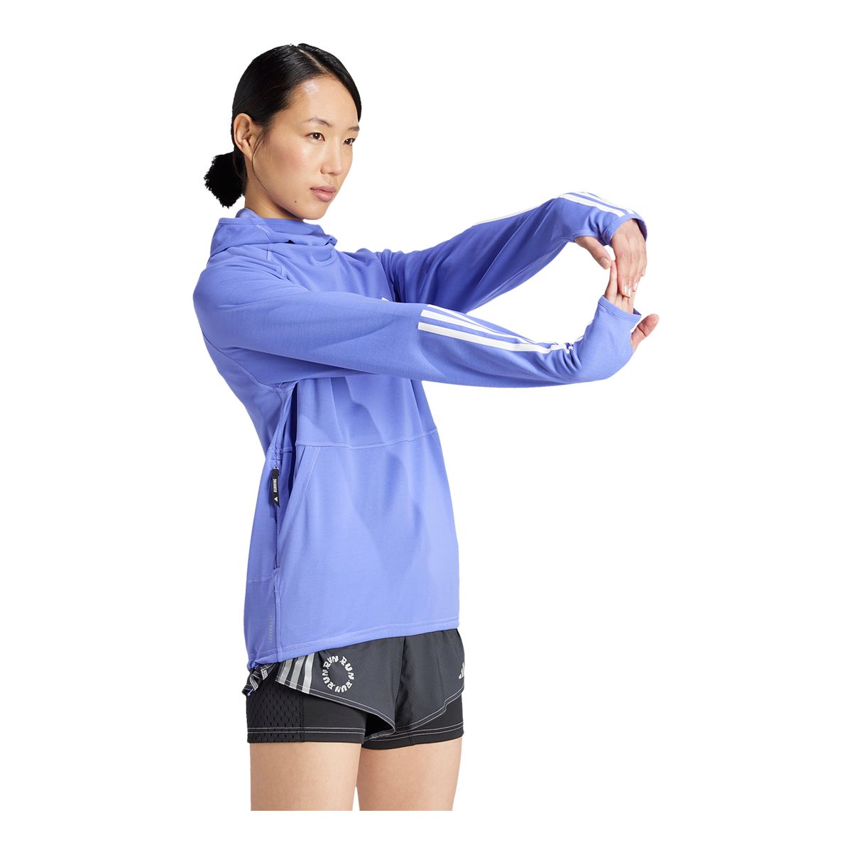 adidas Women's Own The Run 3-Stripe Hoodie