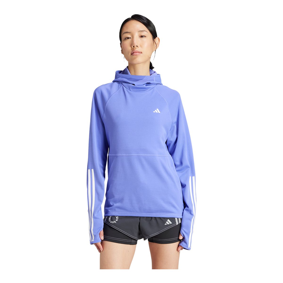 adidas Women's Own The Run 3-Stripe Hoodie