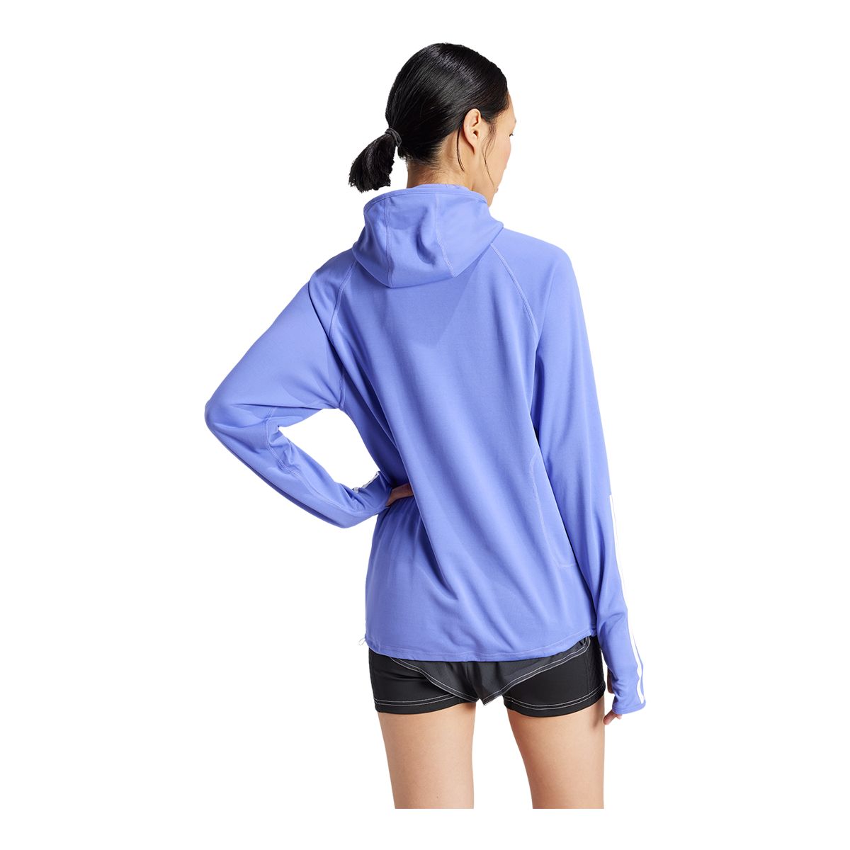 adidas Women's Own The Run 3-Stripe Hoodie