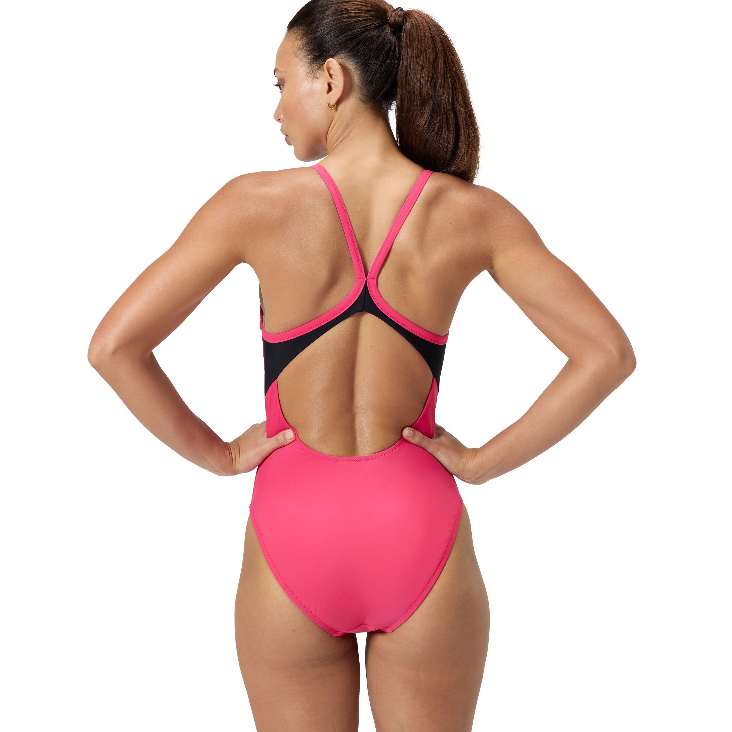 Speedo Women's Solid Racerback One Piece Swimsuit