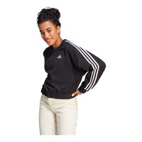 adidas Women's 3-Stripe Crop Sweatshirt Front_Three_Fourths_Angled_Left