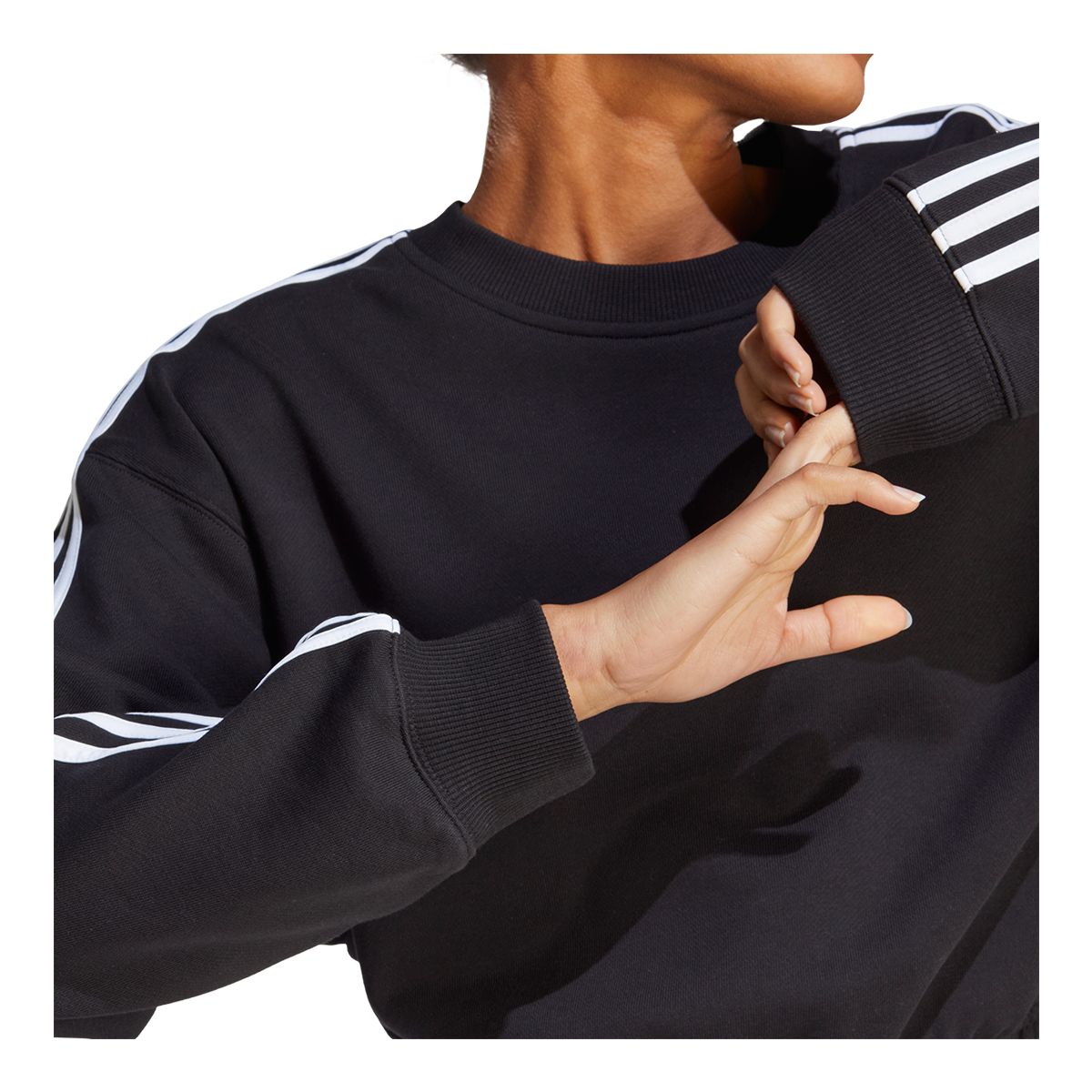 adidas Women's 3-Stripe Crop Sweatshirt