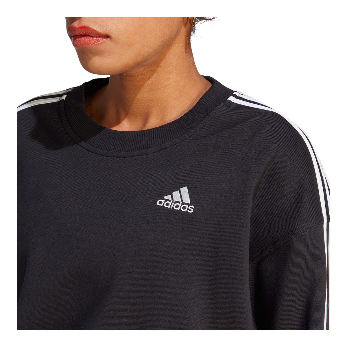 adidas Women's 3-Stripe Crop Sweatshirt