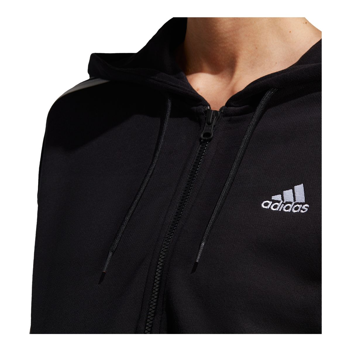 adidas Women's 3-Stripe Fleece Full Zip S Hoodie