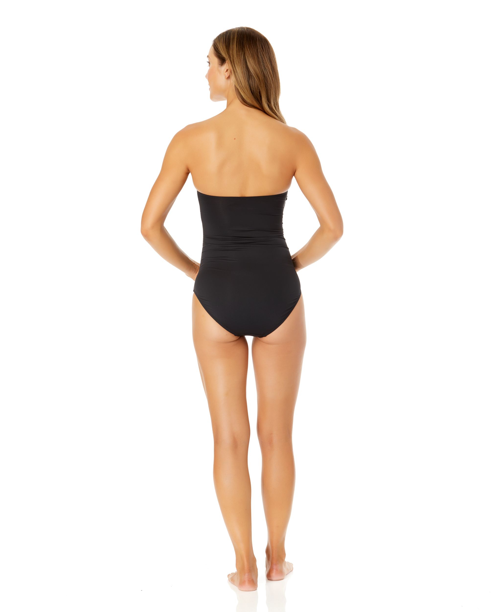 Anne Cole Women's Drape Bandeau One Piece Swimsuit