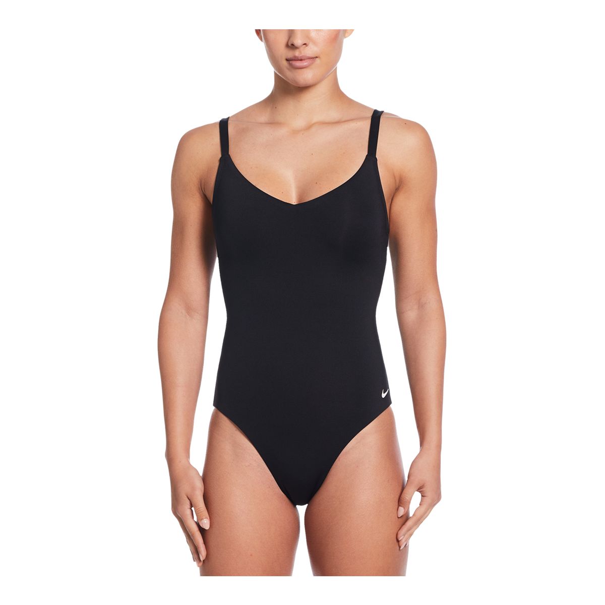 Nike Women's Essential V Neck One Piece Swimsuit