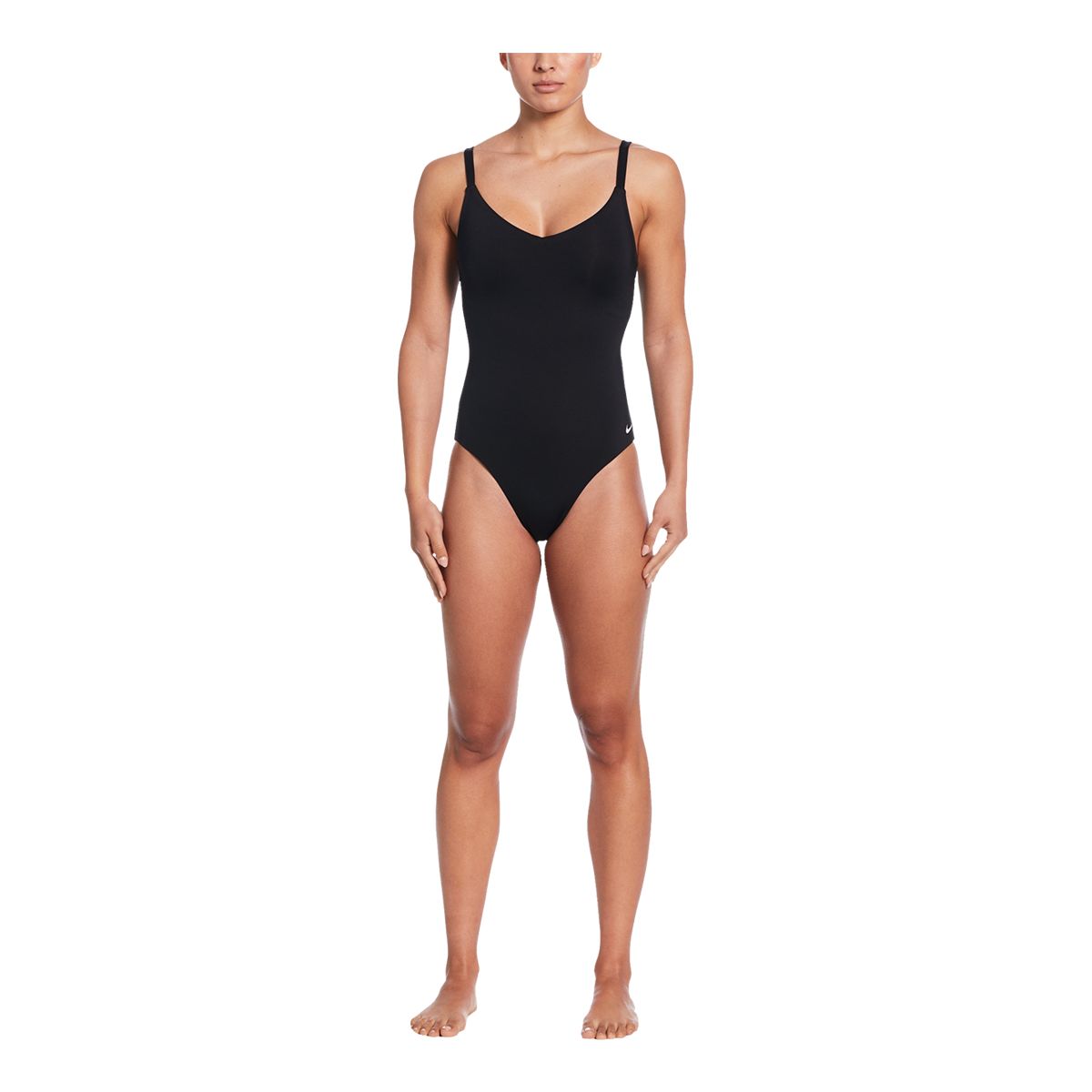 Nike Women's Essential V Neck One Piece Swimsuit