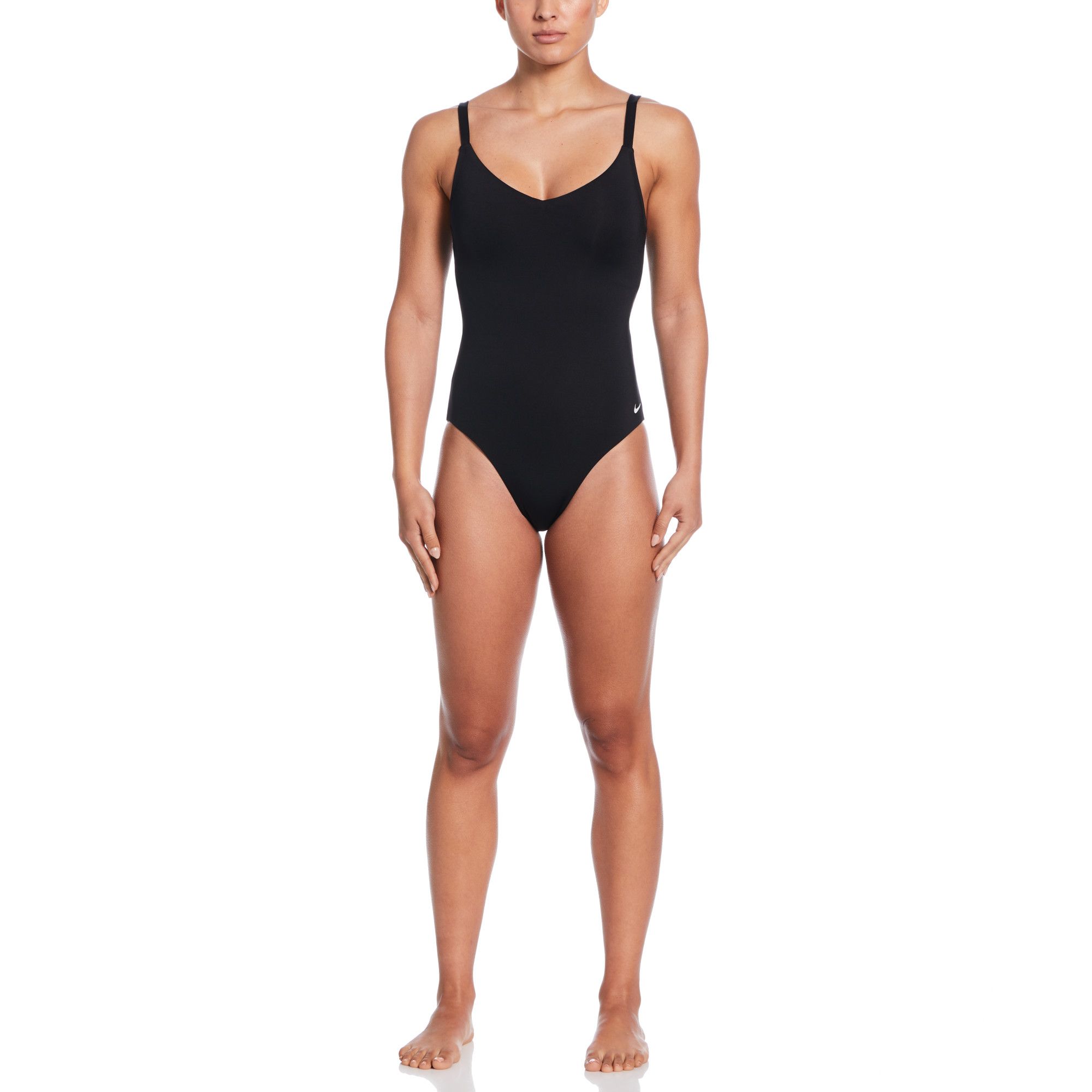 Nike Women's Essential V Neck One Piece Swimsuit