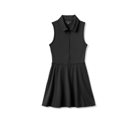 TravisMathew Women's Moveknit 2.0 Sleeveless Zip Dress Front_Flat