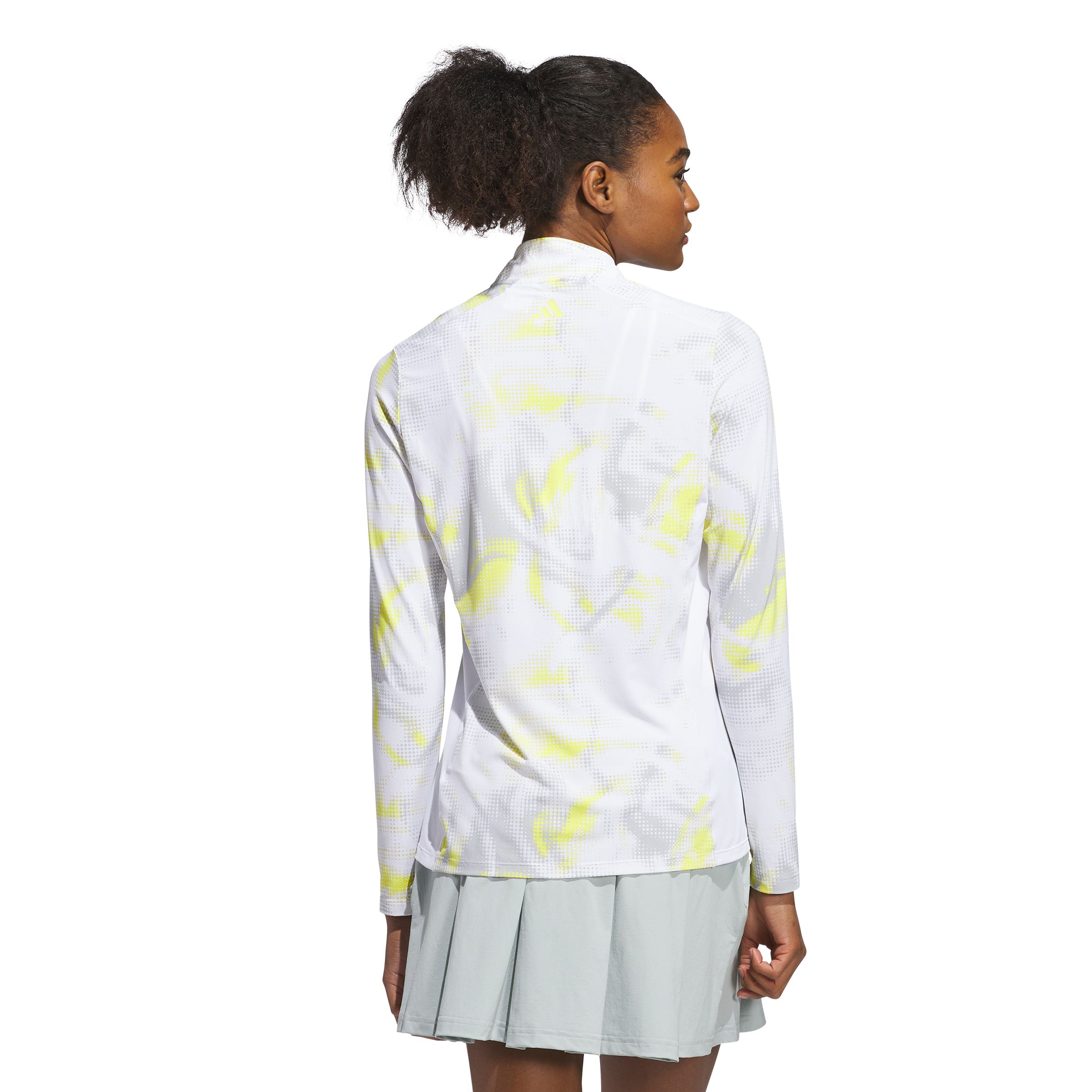 adidas Golf Women's Ult Print Quarter Zip Long Sleeve Top
