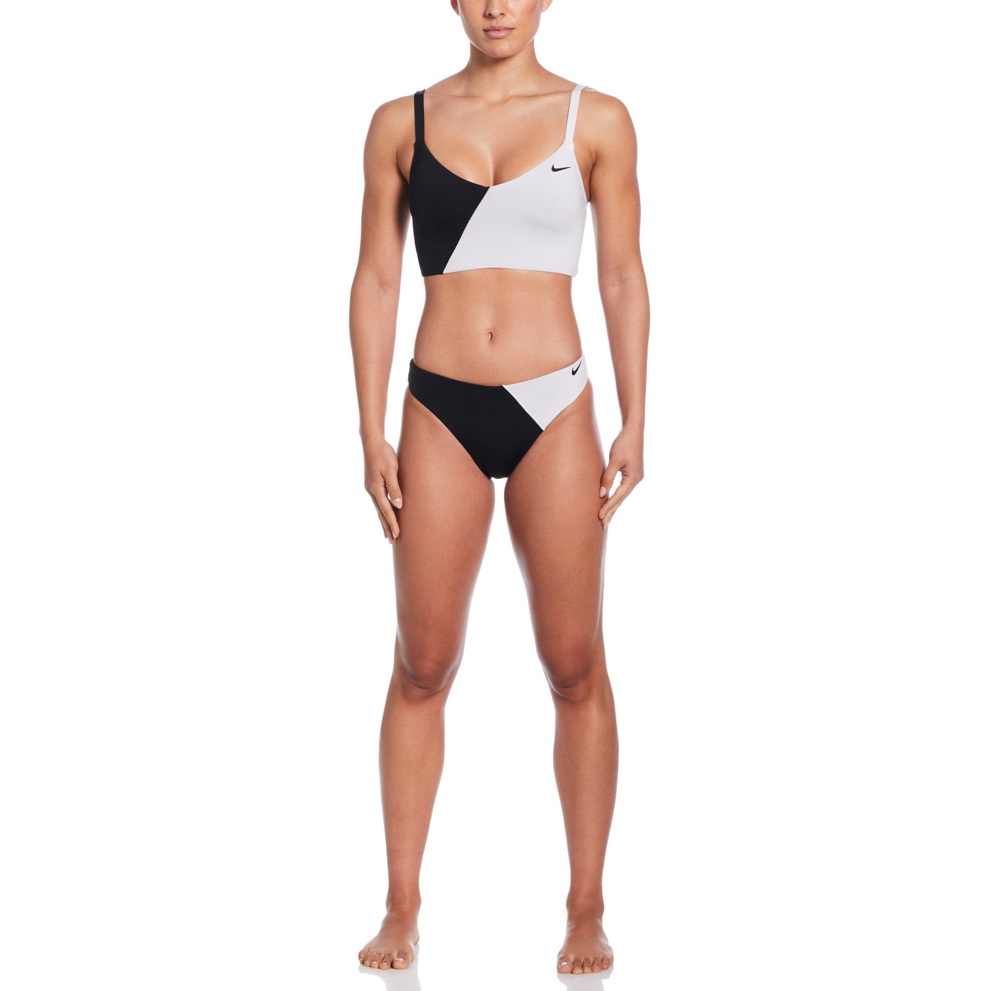 Nike Women's Colourblock V-Neck Midkini Swimwear