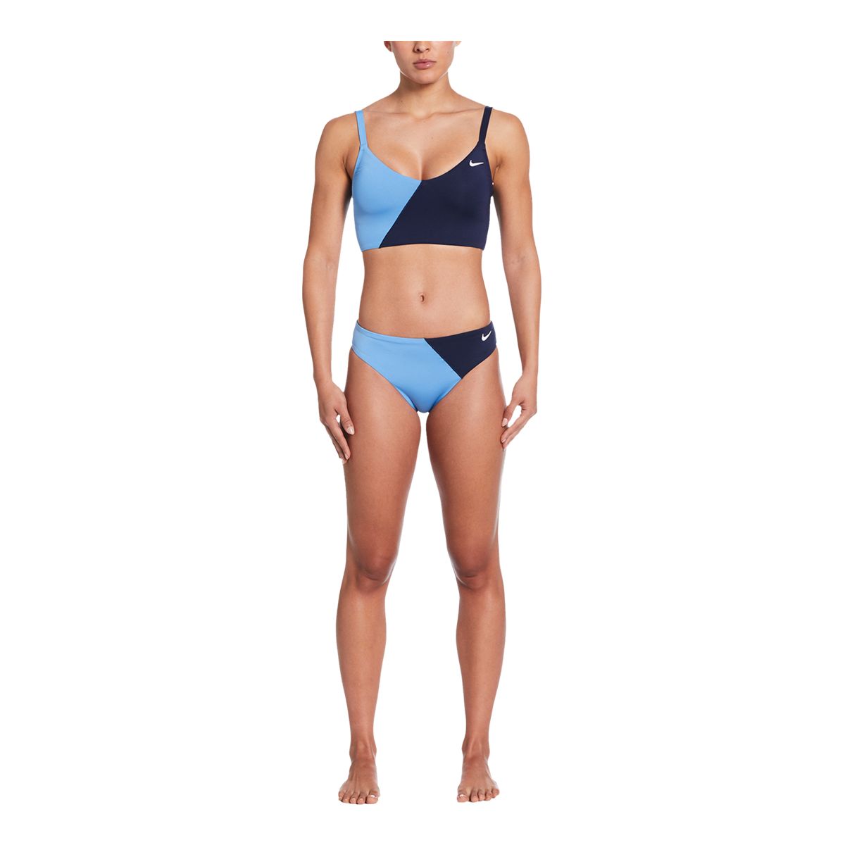 Nike Women's Colourblock V-Neck Midkini Swimwear