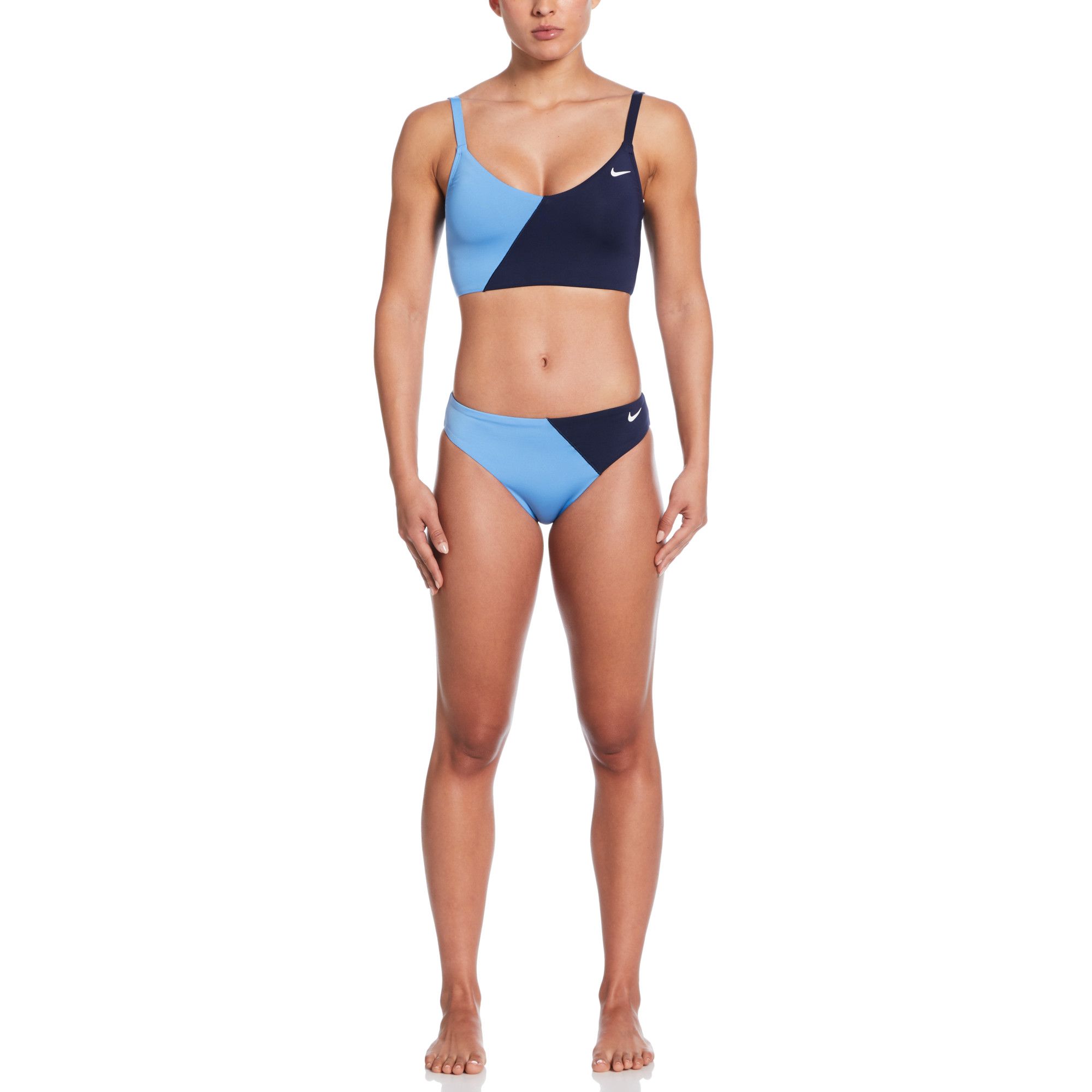 Nike Women's Colourblock V-Neck Midkini Swimwear