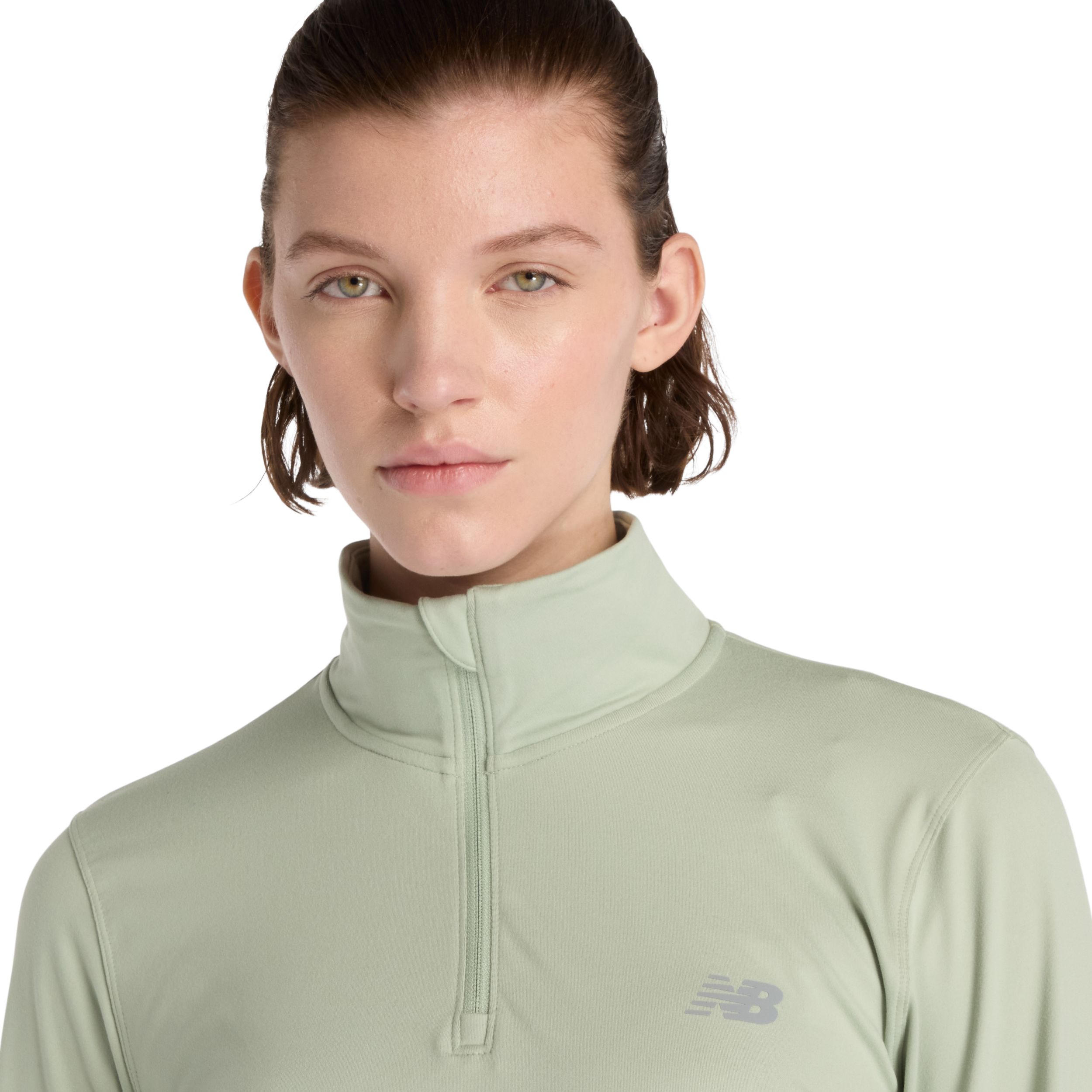 New Balance Women's Sport Essentials Space Dye 1/4 Zip Long Sleeve Top