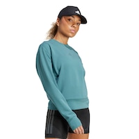 adidas Women's Train D4T Knit Sweatshirt Front_Angled_Right
