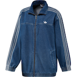 adidas Originals Women's Denim Oversized Jacket Front_Angled_Left
