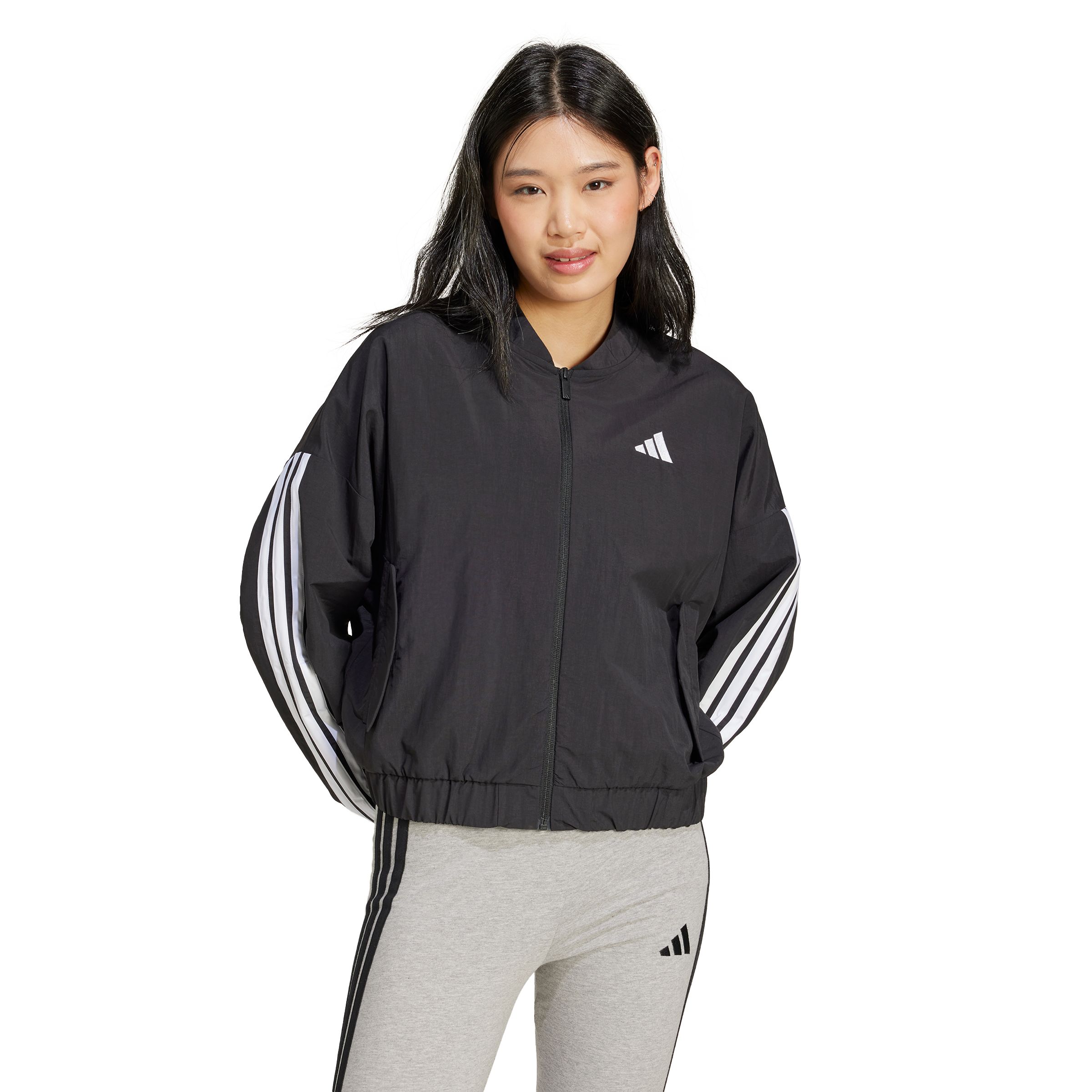 adidas Women's Sportswear 3-Stripe Woven Bomber Jacket