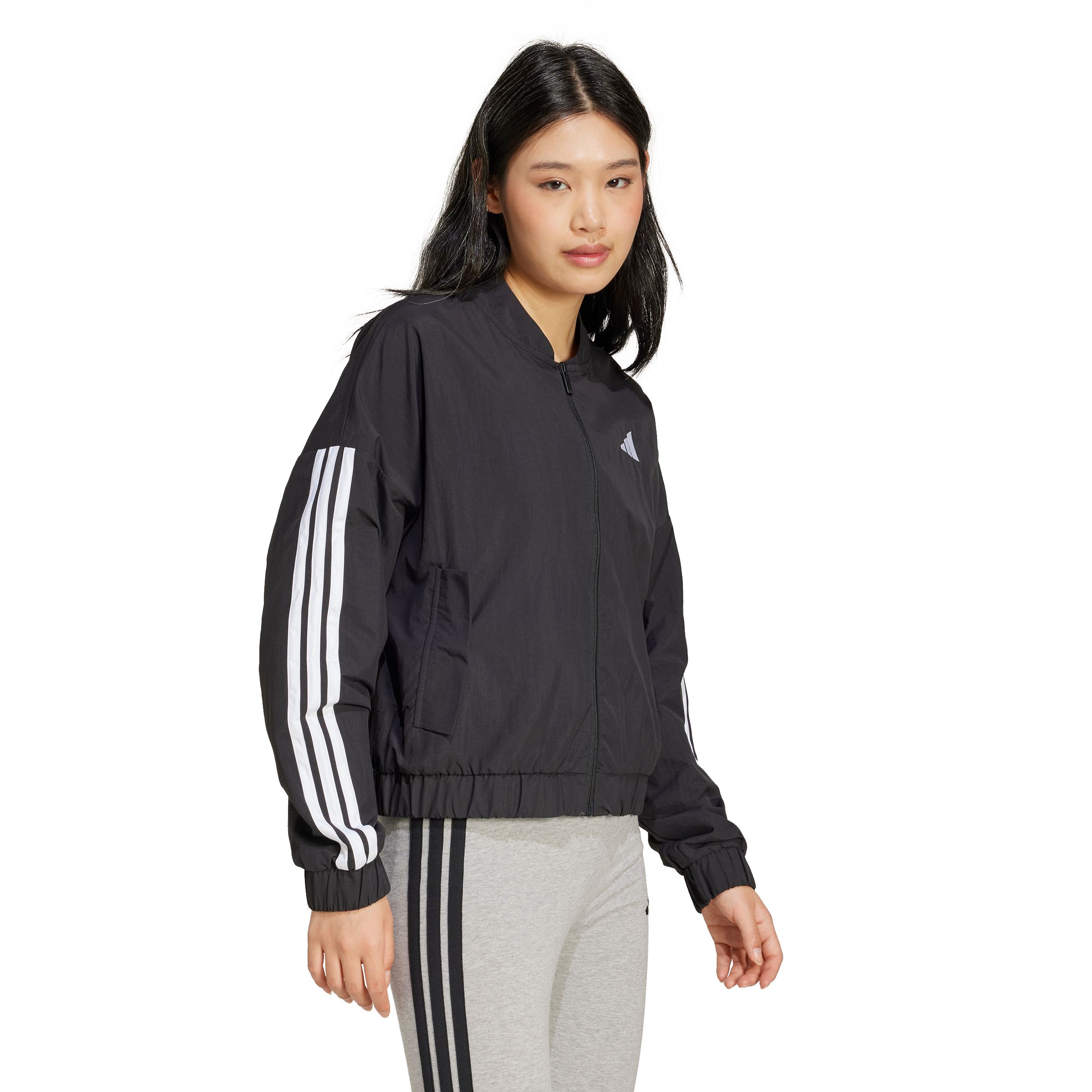adidas Women's Sportswear 3-Stripe Woven Bomber Jacket