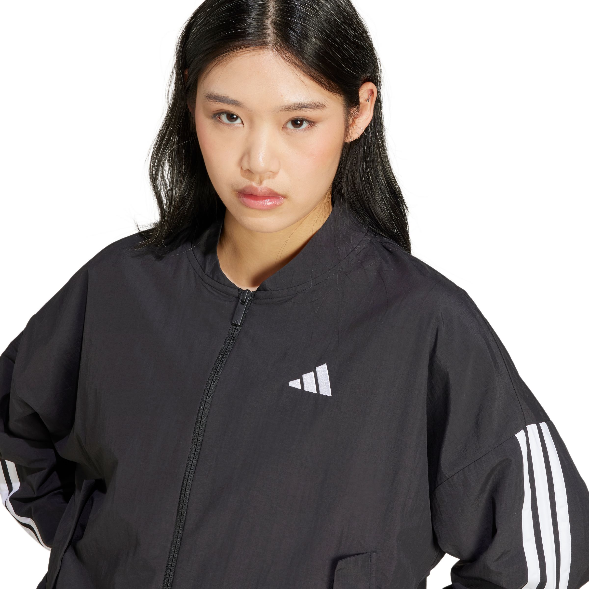 adidas Women's Sportswear 3-Stripe Woven Bomber Jacket