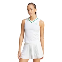 adidas Originals Women's Wimbledon Wow Pro Polo Tank Front_Flat