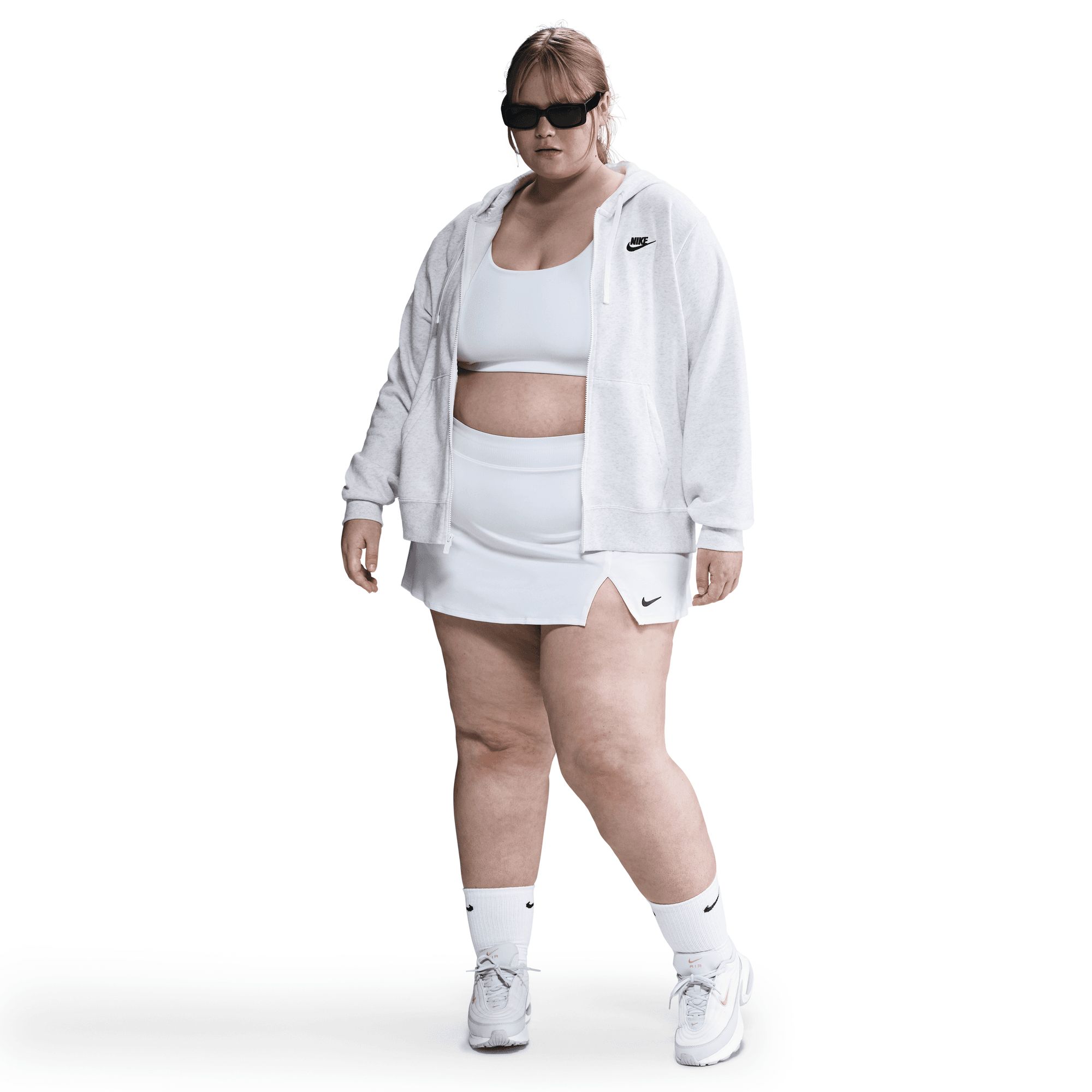 Nike Women's Plus Size Club Standard Full Zip Hoodie