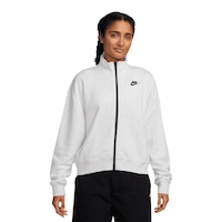 Nike Women's Club Fleece Loose Track Jacket Front_Flat