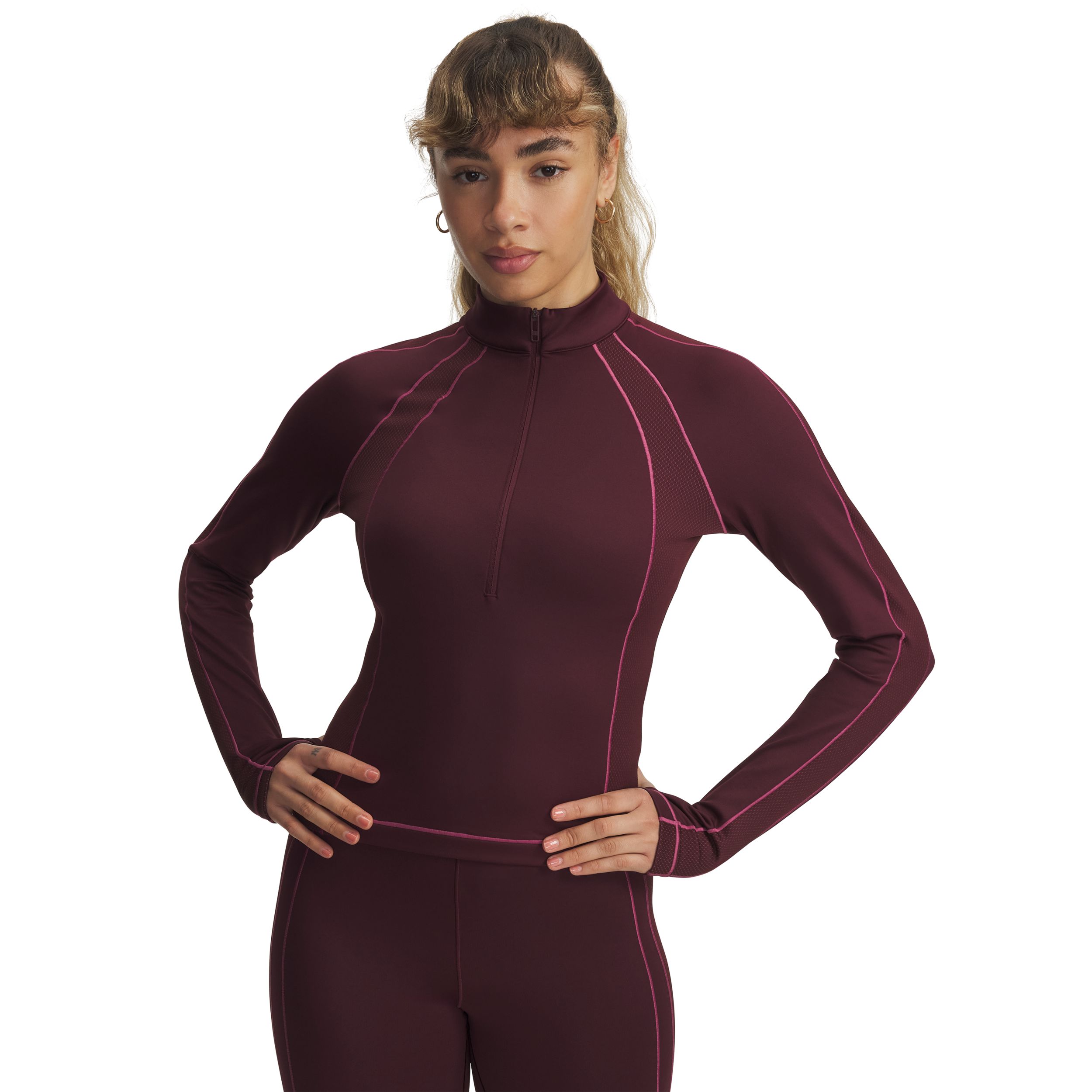 Under Armour Women's Coldgear© Texture 1/2 Zip Baselayer Top