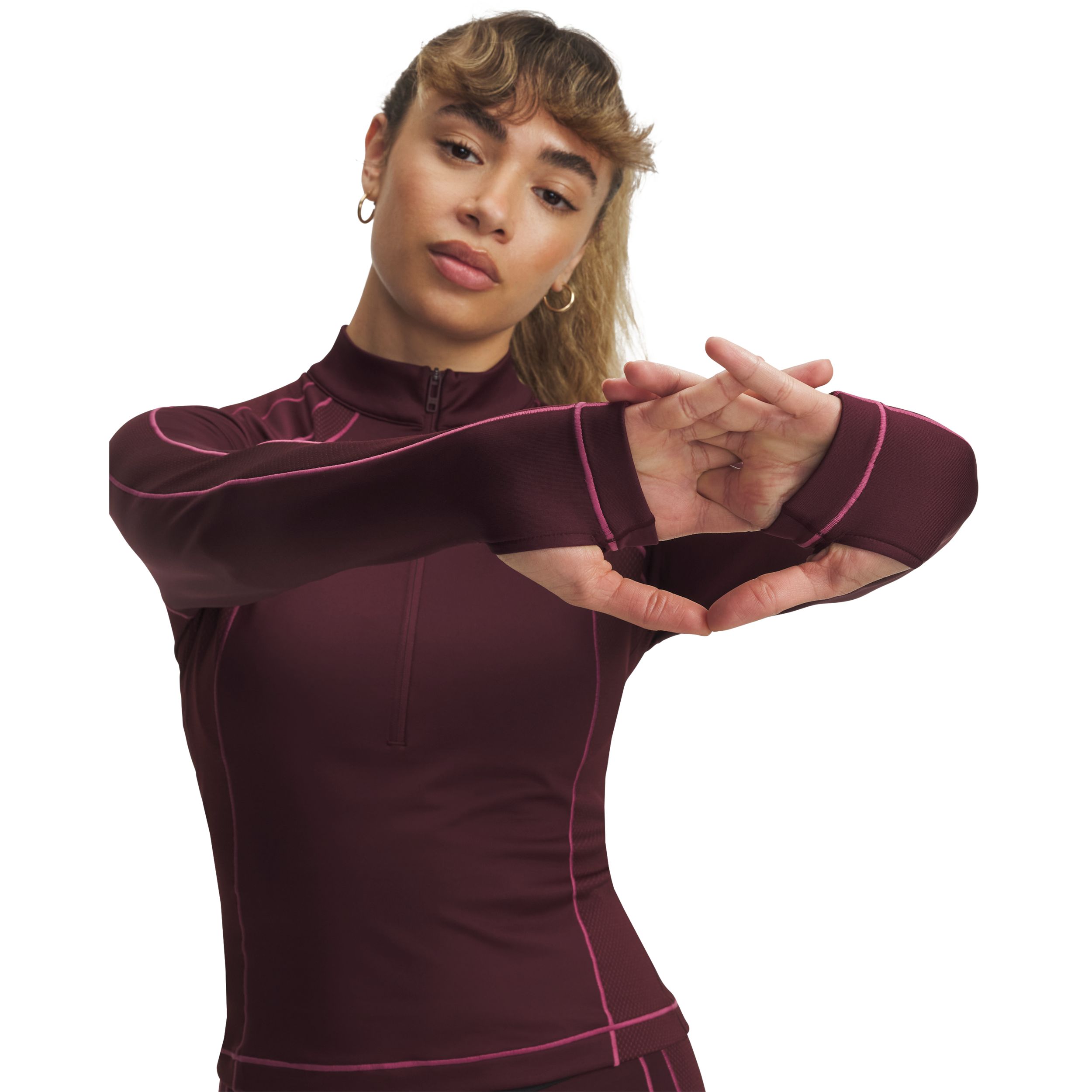 Under Armour Women's Coldgear© Texture 1/2 Zip Baselayer Top