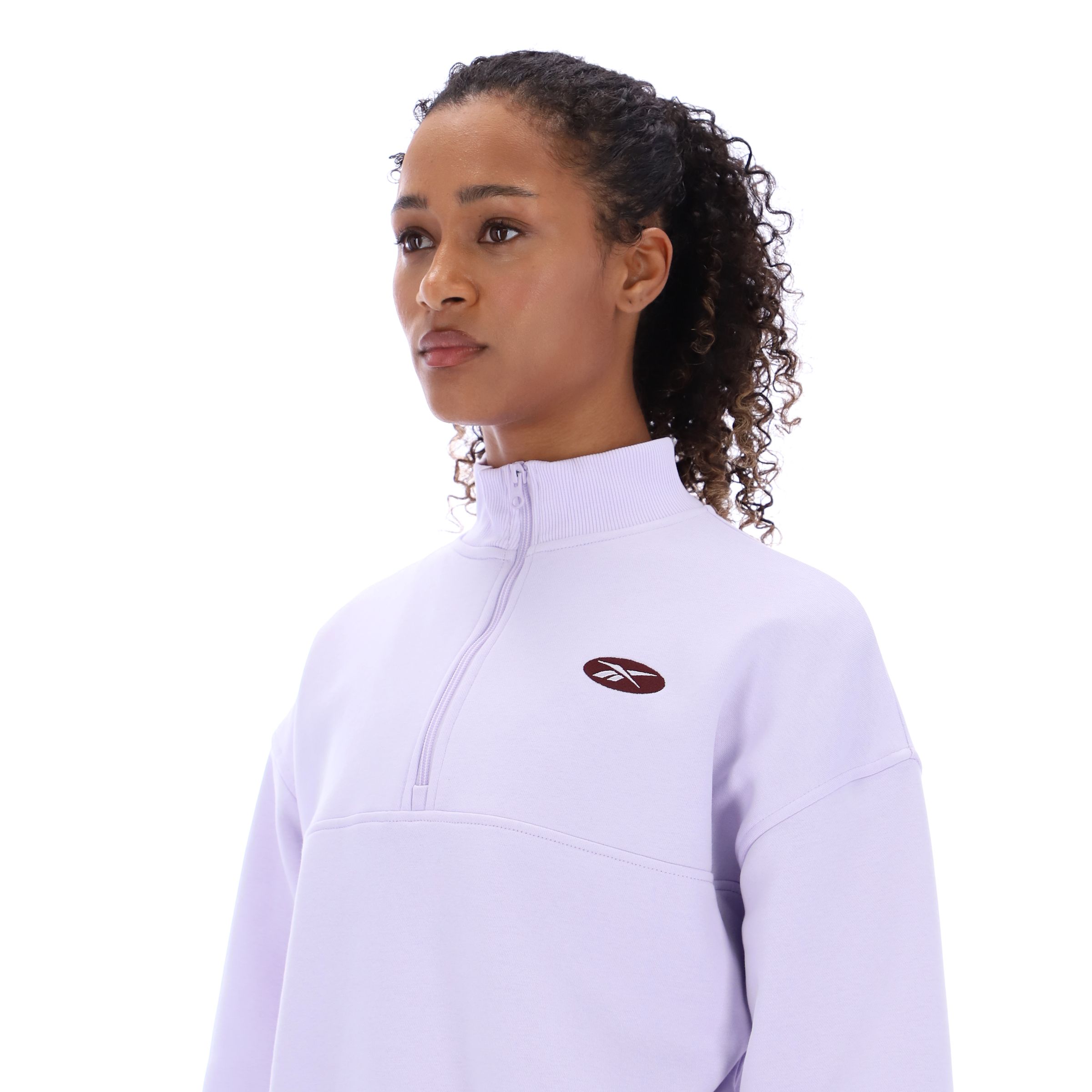 Reebok Women's AE BR Quarter Zip Fleece Long Sleeve