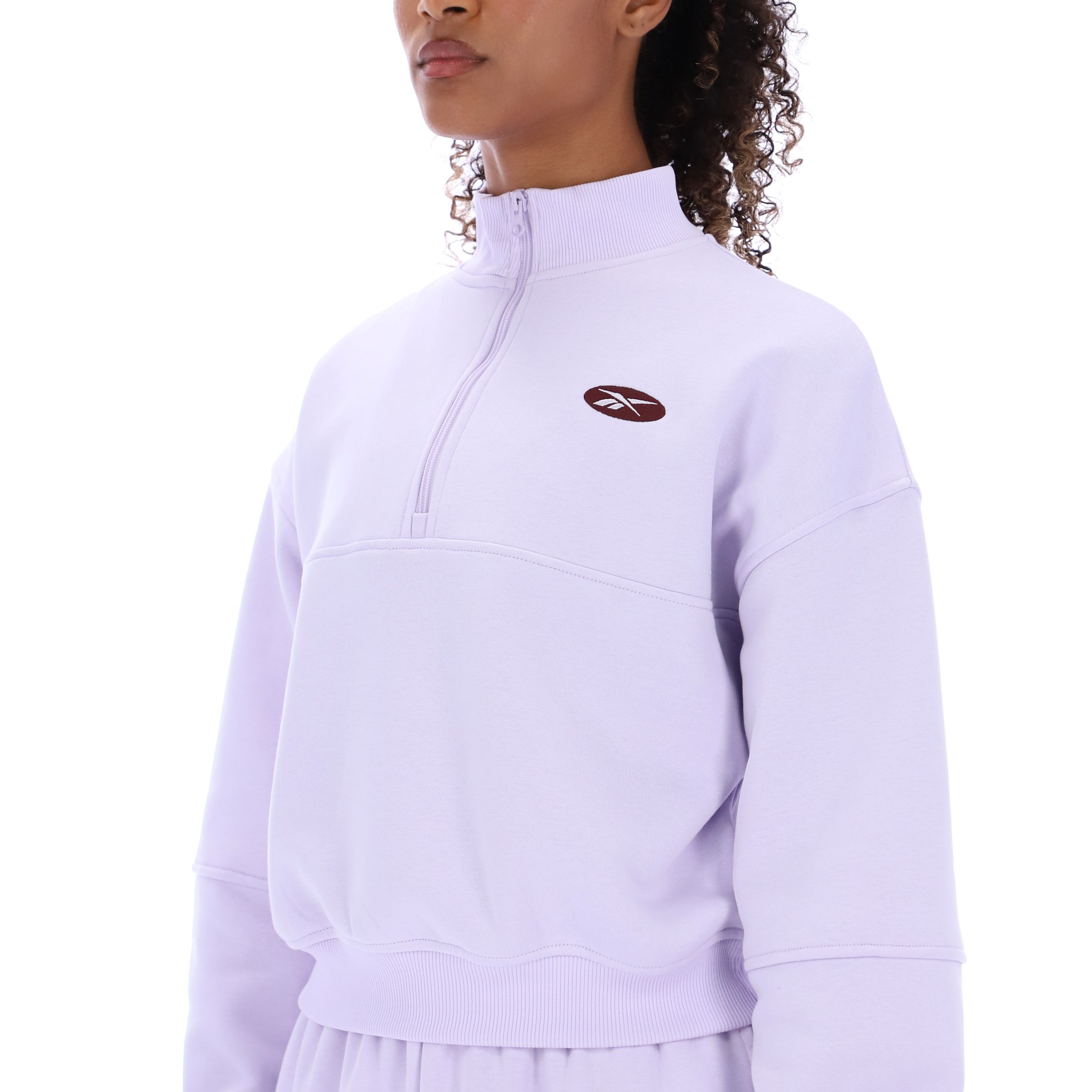 Reebok Women's AE BR Quarter Zip Fleece Long Sleeve