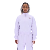 Reebok Women's AE BR Quarter Zip Fleece Long Sleeve