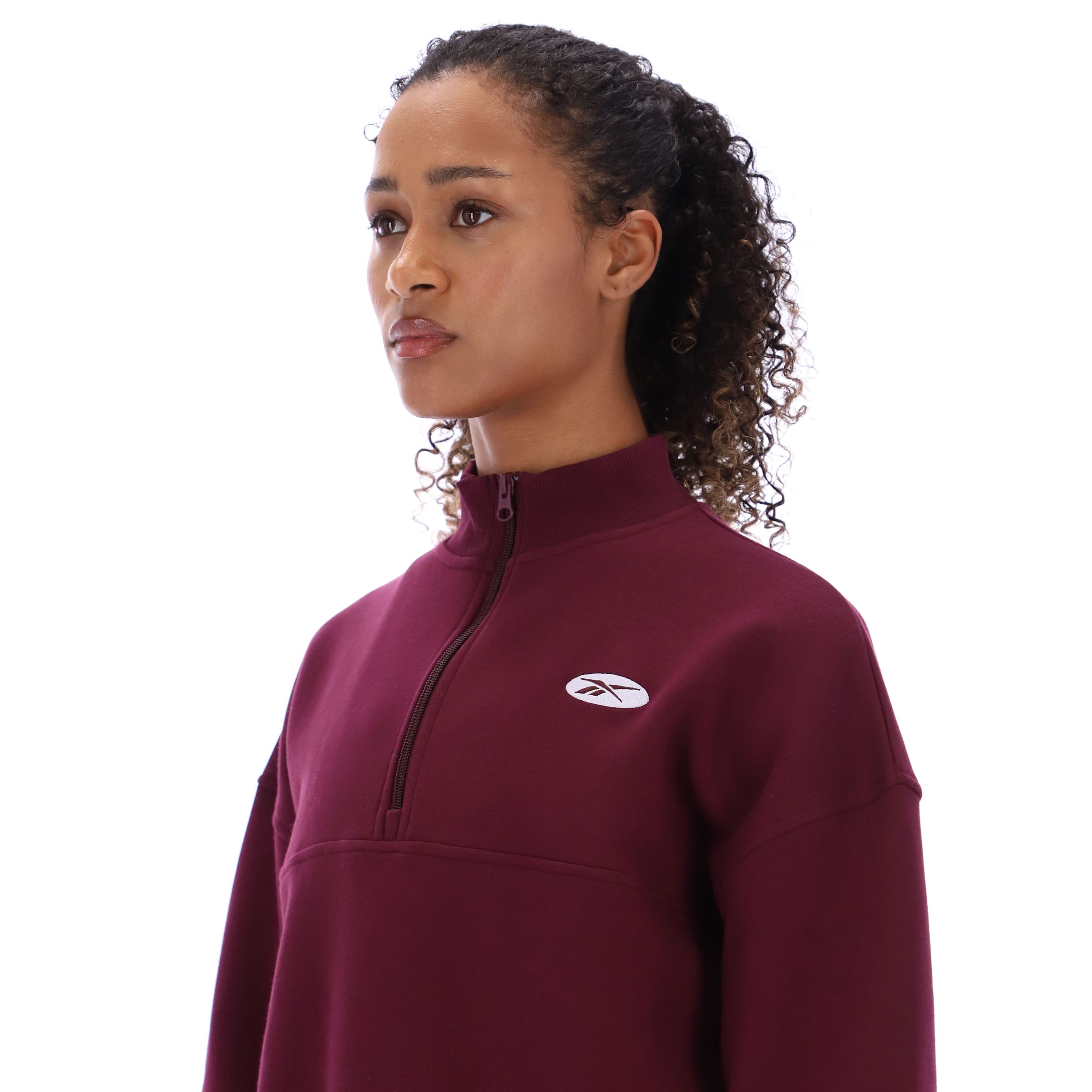 Reebok Women's AE BR Quarter Zip Fleece Long Sleeve