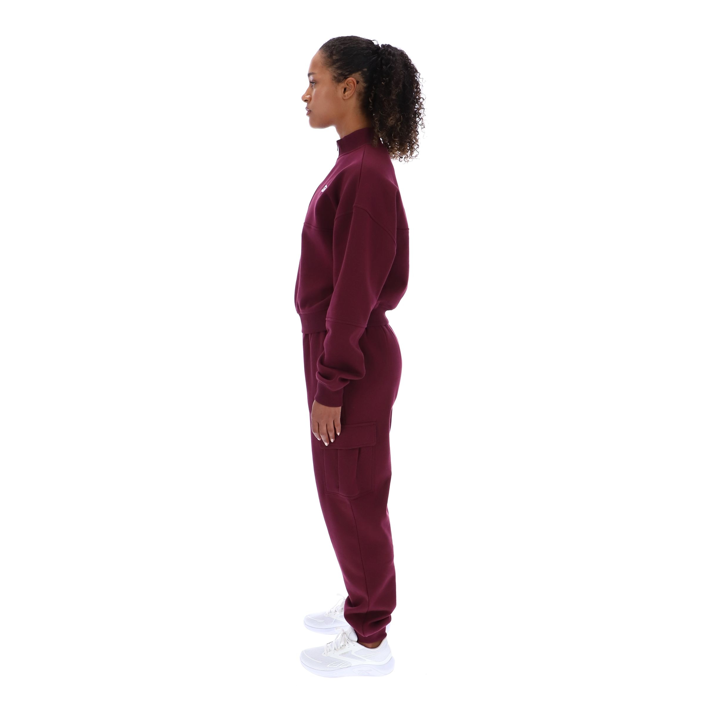 Reebok Women's AE BR Quarter Zip Fleece Long Sleeve