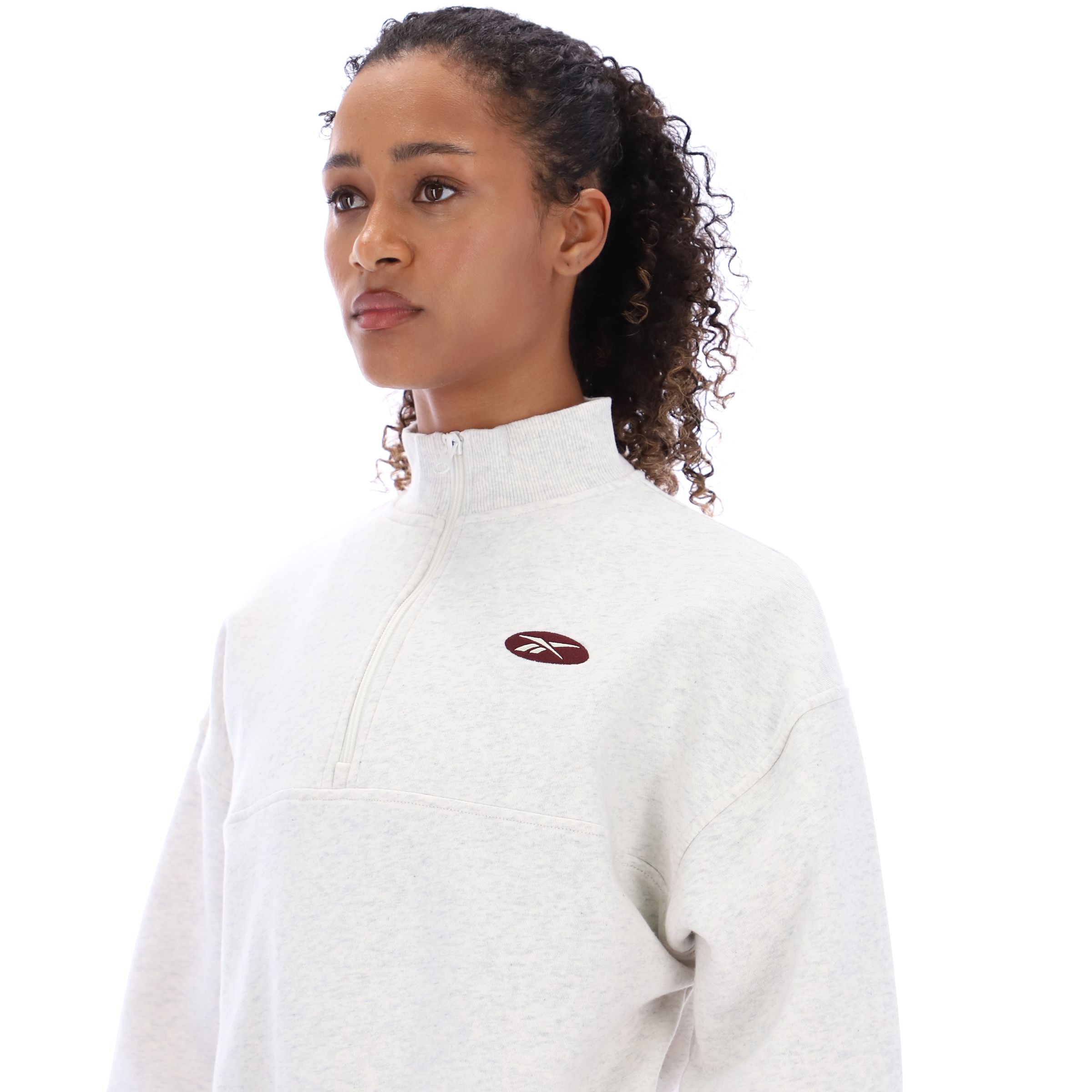 Reebok Women's AE BR Quarter Zip Fleece Long Sleeve