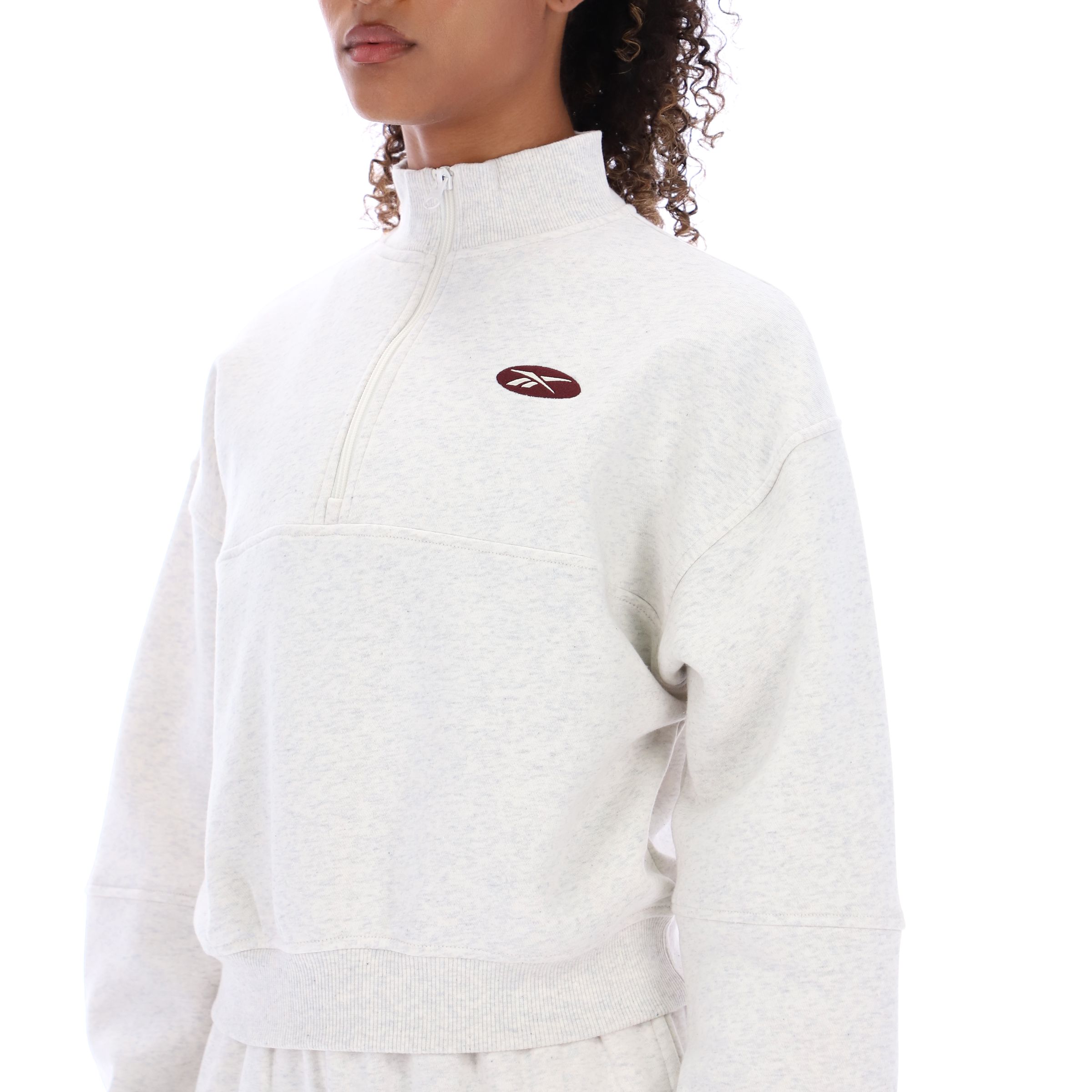 Reebok Women's AE BR Quarter Zip Fleece Long Sleeve