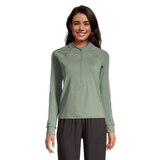 Ripzone Women's 1/2 Zip Long Sleeve Rashguard UPF 50 Front_Flat