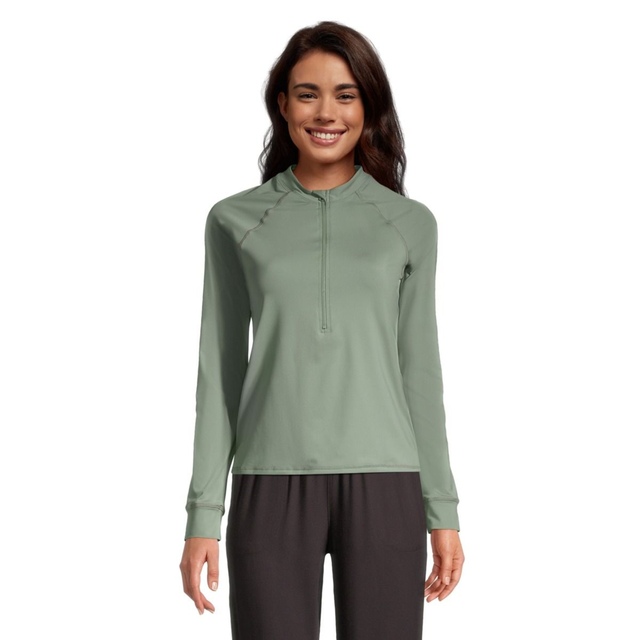 Ripzone Women's 1/2 Zip Long Sleeve Rashguard UPF 50