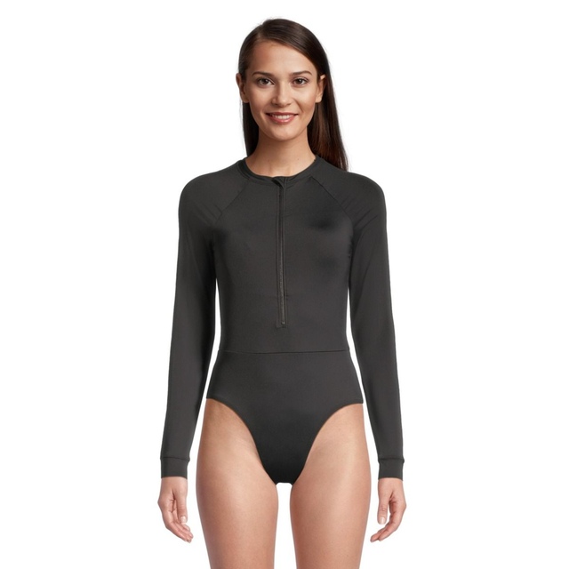 Ripzone Women's One Piece Long Sleeve Rashguard Swimwear