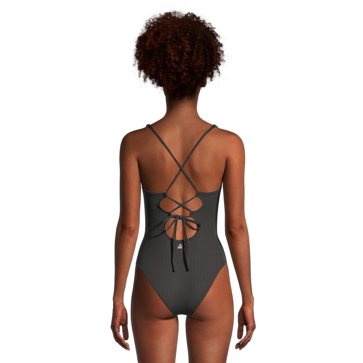 Ripzone Women's Strappy Ribbed Knit One Piece Swimsuit