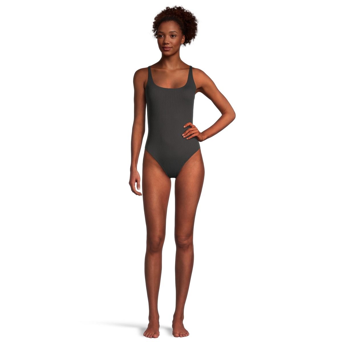 Ripzone Women's Strappy Ribbed Knit One Piece Swimsuit
