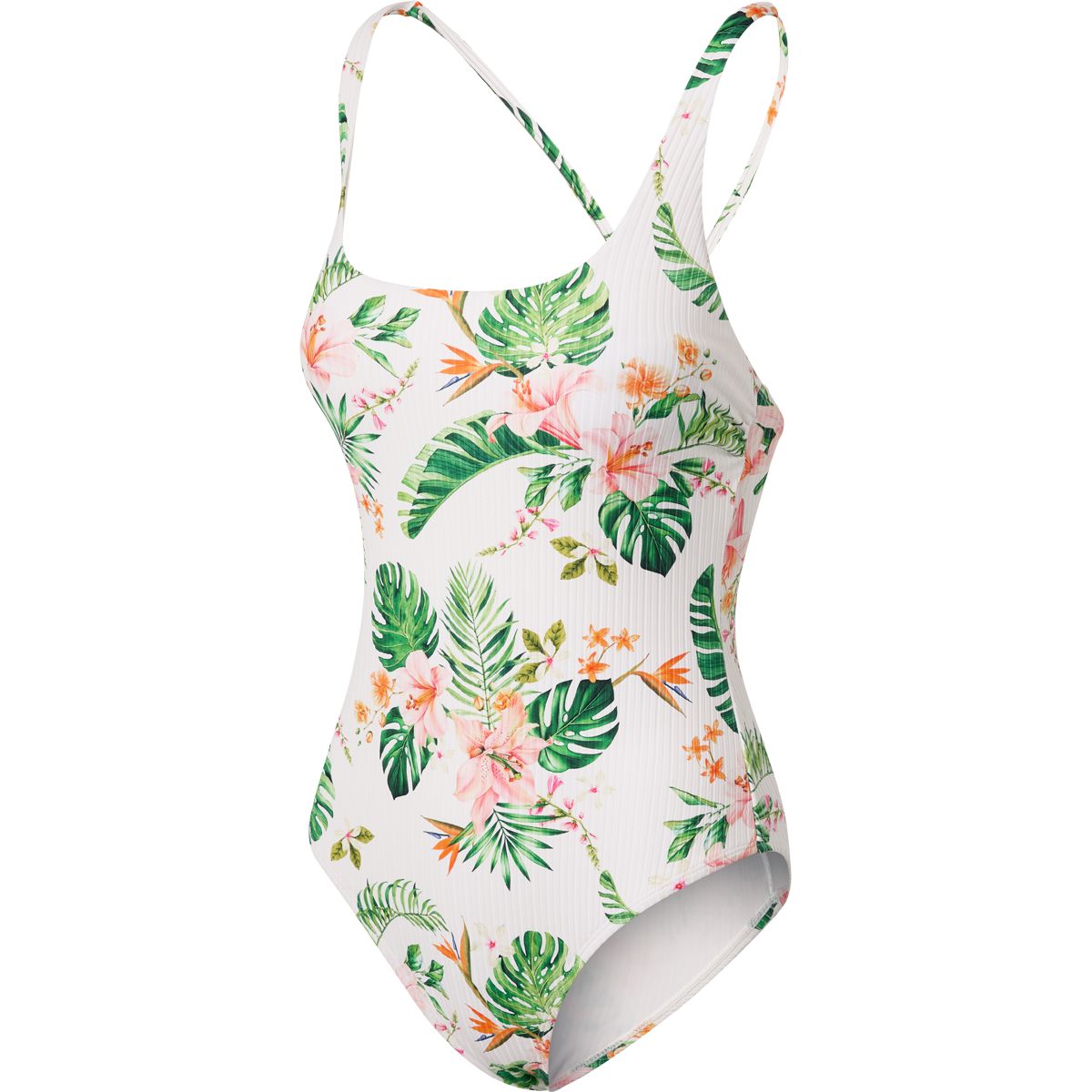 Ripzone Women's Strappy Ribbed Knit One Piece Swimsuit