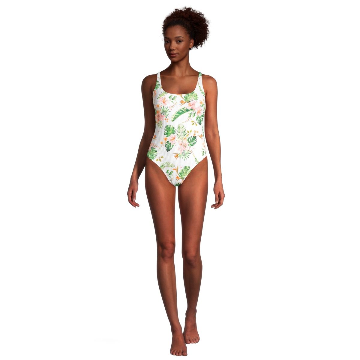 Ripzone Women's Strappy Ribbed Knit One Piece Swimsuit