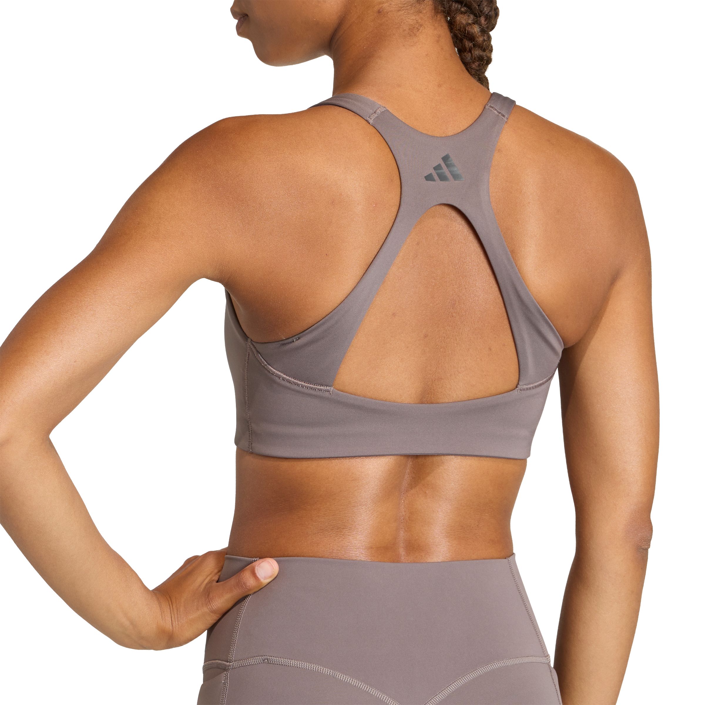 adidas Women's Optime 3-Stripes Medium Sports Bra