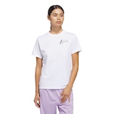 adidas Women's Graphic Pilates T-shirt - Comfortable Cotton Sportswear Front_Flat