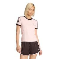 adidas Originals Women's 3-stripes Cotton Athletic T-shirt Front_Angled_Right